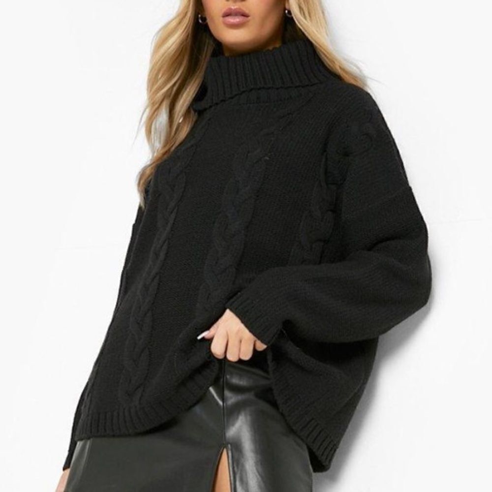 Fab'rik fo-turtle neck croped sweater
